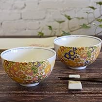 Amazon.co.jp: 九谷焼 夫婦茶碗 花詰 陶器 和食器 伝統工芸品